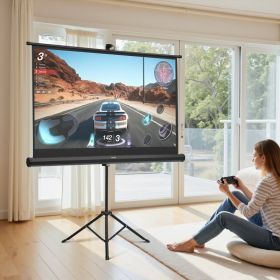Tripod Projector Screen With Stand 60 Inch 160° Wide Angle 4K HD 16:9 Screen