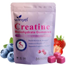 Creatine Monohydrate Gummies, 5 Grams Per Serving, Sugar-free Creatine Gummies, Suitable For Workouts, Strength, Cognitive Health, And Muscle Support,
