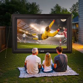 20FT Inflatable Projector Screen, Inflatable Movie Screen Outdoor With 250W Air Blower Projector Screen Oxford Fabric Material Blow Up Screen For Outd
