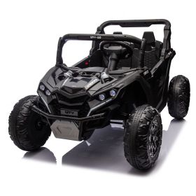 24V Two-Seater Kids Ride On UTV W Parents Remote Control,Four-Wheel Suspension,Slow Start,Large Wheel Design,Anti-collision Bar,Storage Space,Music,US