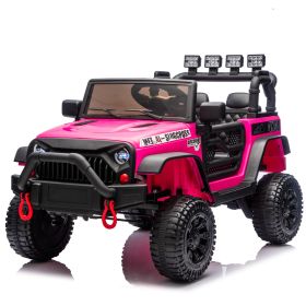 24V Kids Ride On Car   Parents Remote Control,400W Motor,Four Wheel Suspension,Adjustable Speed,USB,MP3,Music,Bluetooth,Large Display Screen,Power Dis