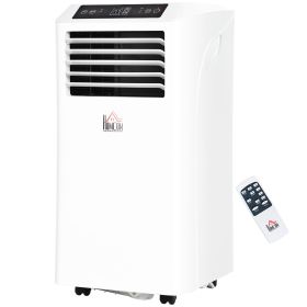 8000BTU Mobile Portable Air Conditioner with Cooling, Dehumidifier, and Ventilating with Remote Control, 2 Speed Fans, 24-Hour Timer for Bedroom, Liv