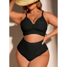 Womens Plus Size Bikini Twist High Waisted Bikini Sets Push Up Bikini Swimsuits Tummy Control 2 Piece Bathing Suit
