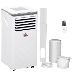 8000 BTU Portable Air Conditioner for Rooms Uo to 344 Sq.Ft., 4-in-1 Mobile AC Unit with Dehumidifier, Cooling Fan, Sleep Mode, Remote, 24H Timer, Wi