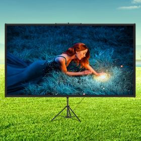 Tripod Projector Screen With Stand 60 Inch 16:9 4K HD Projection Screen Stand Wrinkle-Free Height Adjustable Portable Screen For Projector Indoor & Ou