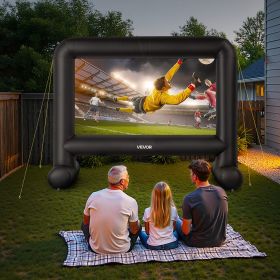 15FT Inflatable Movie Screen, Inflatable Projector Screen With Portable Storage Bag, 16:9 Easy Set Up Movie Projection For Outdoor Backyard, Home Thea