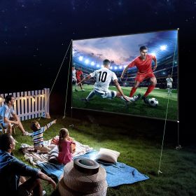 Projector Screen With Stand 150inch Portable Movie Screen 16:9 4K HD Wide Angle Outdoor Projector Screen Stand Easy Assembly With Storage Bag For Home