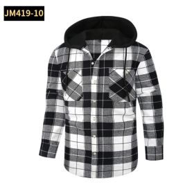 JM419 Hooded Checkered Shirt