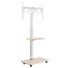 VEVOR Rolling TV Stand, Mobile TV Cart for 32-70 Inch Screens, 25° Left-Right Rotation and Height Adjustable TV Mount with Tray