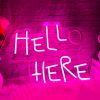 Hello There Neon Sign for Wall Decor, Dimmable Hell Here Catwoman Neon Signs 13.78"×10.63"