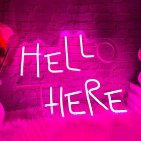 Hello There Neon Sign for Wall Decor, Dimmable Hell Here Catwoman Neon Signs 13.78"×10.63"