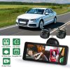 1Pc 1080P Baby Car Camera for 2 Kids Dual Channel Car Baby Monitor Rear Facing Car Seat Camera with 120°Wide View 6.86In HD Split Screen Night Vision
