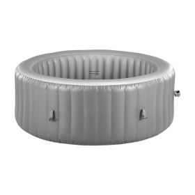 Inflatable Hot Tub, 2 to 4 Person Capacity, 70.9 x 26 in Round Portable Outdoor Spa, with 110 Soothing Jets, Filter, Cover and Mat