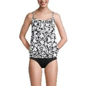 Women'sTummy HidingTop Swimsuit Adjustable Straps