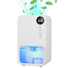 37.2OZ Dehumidifier Indoor Portable Small Dehumidifier With Sleep Mode 1-24H Timer 7-Color Lighting 950sq.ft Coverage Touch Control For Home Bathroom