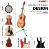 5 Core Guitar Stand Floor Adjustable Heavy Duty w Neck Holder for Acoustic Electric Classic Bass - GSH HD GR
