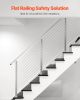 VEVOR Cable Railing Post, 42x2x2 Inch Stair Railing Post, with Pre-Drilled 30° Angled Holes