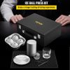 VEVOR Ice Ball Press Kit, Anodized 7075 Aluminum, with Silicone Moulds, Large Mat, Stainless Steel Tong & Two Glasses