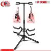 5 Core Guitar Stand Adjustable Double Guitars Stands Floor w Neck Holder Universal Supports for Acoustic Electric Classic Bass Instrument Folding Port