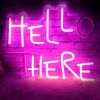 Hello There Neon Sign for Wall Decor, Dimmable Hell Here Catwoman Neon Signs 13.78"×10.63"