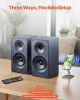 VEVOR Powered Bookshelf Speakers, 25W x 2, Active Studio Monitor Speaker with 5.25 Inch Woofer, Bluetooth/RCA/Coaxial/Optical/USB/Subwoofer Connection