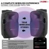 5 Core Party Speaker w Microphone 400W Big Rechargeable Bluetooth Loud PA DJ Karaoke System w Stand