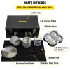 VEVOR Ice Ball Press Kit, Anodized 7075 Aluminum, with Silicone Moulds, Large Mat, Stainless Steel Tong & Two Glasses