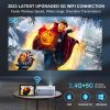 Projector with WiFi and Bluetooth,5G WiFi 9000L Native 1080P Video Projector, FUDONI Portable Movie Projector,Compatible with TV Stick, Smartphone