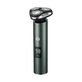 Men's Electric Shaver Triple Head Razor Travel Portable Washable (Option: Green)