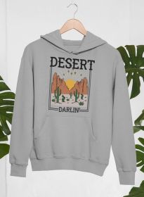 Desert Darlin' Hoodie (Color: Athletic Dark Grey, size: medium)