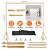 6.5 x 10ft Photo Video Studio Backdrop Background Stand Adjustable Heavy Duty Photography Backdrop Support Stand Set with Carrying Bag Clamps