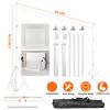 6.5 x 10ft Photo Video Studio Backdrop Background Stand Adjustable Heavy Duty Photography Backdrop Support Stand Set with Carrying Bag Clamps