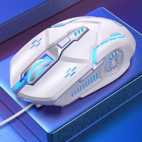 Mechanical Gaming Mouse Wired Computer Racer Desktop Notebook Office Universal Silent Mouse (Color: G5 white [button with sound])