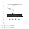 6.5 x 10ft Photo Video Studio Backdrop Background Stand Adjustable Heavy Duty Photography Backdrop Support Stand Set with Carrying Bag Clamps