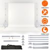 6.5 x 10ft Photo Video Studio Backdrop Background Stand Adjustable Heavy Duty Photography Backdrop Support Stand Set with Carrying Bag Clamps