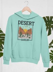 Desert Darlin' Hoodie (Color: Heather Prism Dusty Blue, size: XXX-Large)