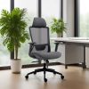 Ergonomic Mesh Office Chair with Adjustable Headrest and Lumbar Support, Breathable Back Design for Home and Office Use 8322H