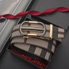 Men's Belt Hollow Alloy Automatic Buckle Printed Men's Belt Versatile High-end Belt Fashion Belt Strong And Durable Men's Belt