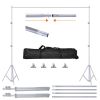 6.5 x 10ft Photo Video Studio Backdrop Background Stand Adjustable Heavy Duty Photography Backdrop Support Stand Set with Carrying Bag Clamps