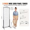 Professional Gridwall Display System 2-Pack 24"x67" Double-Sided Retail Grid Wall Panels with Sturdy T-Base & 20 Display Hooks/Clips for Boutique