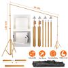 6.5 x 10ft Photo Video Studio Backdrop Background Stand Adjustable Heavy Duty Photography Backdrop Support Stand Set with Carrying Bag Clamps