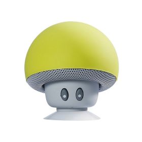 Phone Stand Wireless Bluetooth Speaker Mushroom Cute Loudspeaker Super Bass Stereo Music Player For Xiaomi/ iPhone/Android (Color: Yellow)